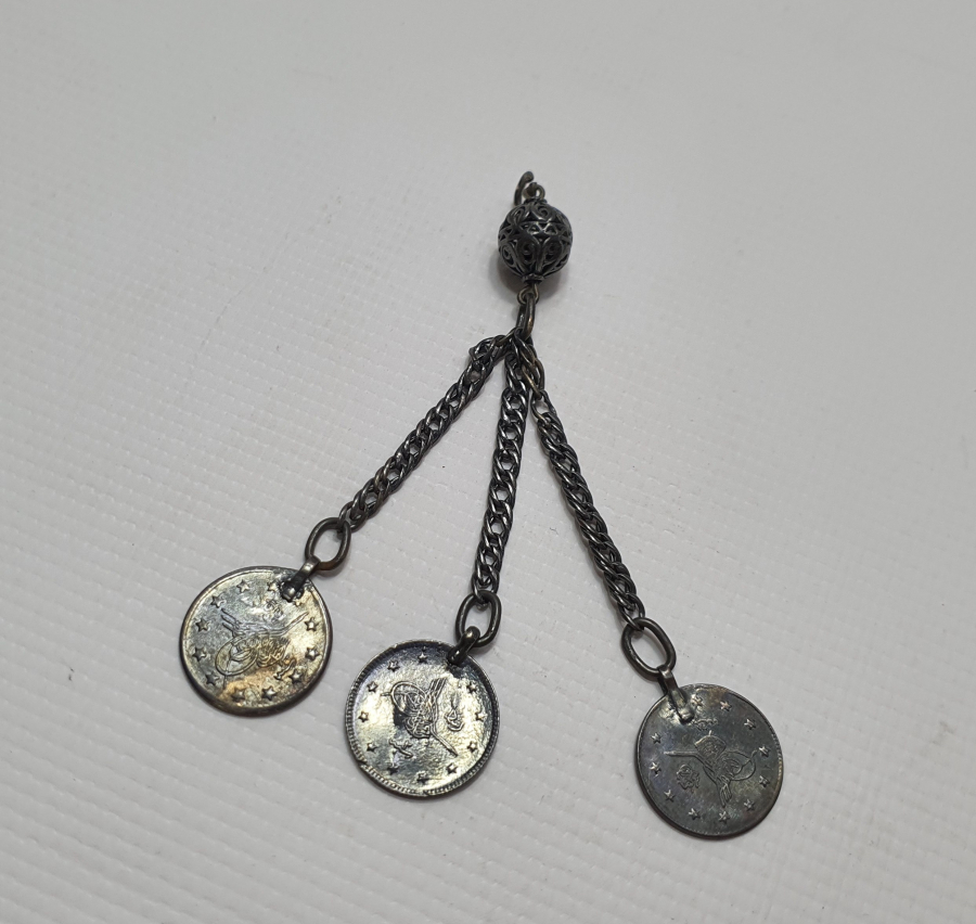 OSMANLI DÖNEMİ GÜMÜŞ TESBİH SALLAMASI - PÜSKÜLÜ