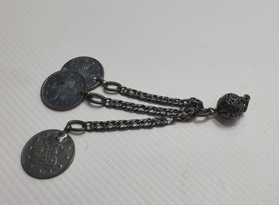 OSMANLI DÖNEMİ GÜMÜŞ TESBİH SALLAMASI - PÜSKÜLÜ