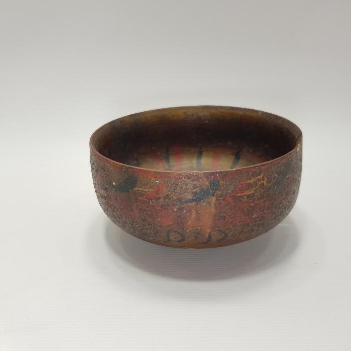 OSMANLI DÖNEMİ KÖK BOYALI AHŞAP KASE 