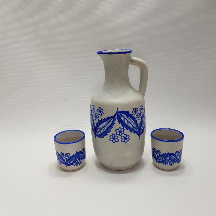 SANATÇI GORBON IŞIL İMZALI SÜRAHİ VE İKİ BARDAĞI 