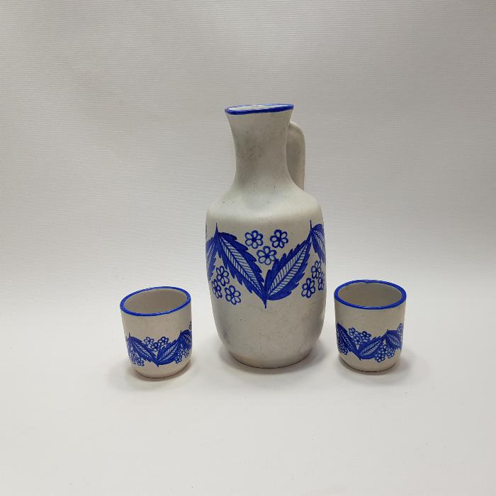 SANATÇI GORBON IŞIL İMZALI SÜRAHİ VE İKİ BARDAĞI 