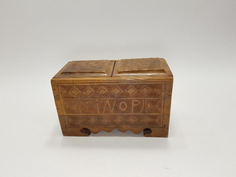 1930'LARDAN SİNOP CEZAEVİ İŞİ AHŞAP KAHVE KUTUSU 