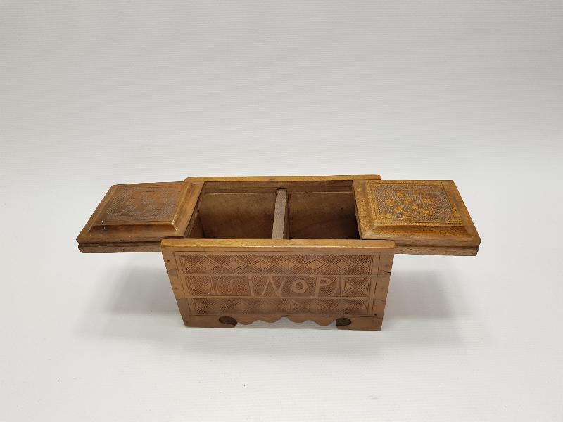 1930'LARDAN SİNOP CEZAEVİ İŞİ AHŞAP KAHVE KUTUSU 