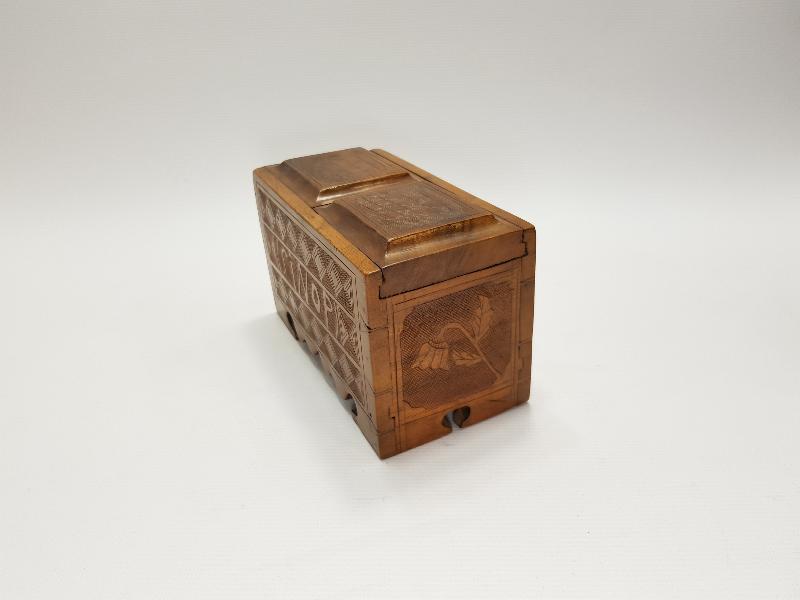 1930'LARDAN SİNOP CEZAEVİ İŞİ AHŞAP KAHVE KUTUSU 