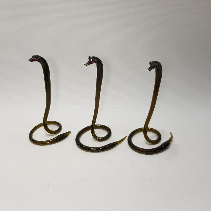 1970'LERDEN ÜÇ ADET MURANO YILAN BİBLOSU 