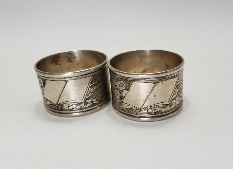 BİR ÇİFT GÜMÜŞ KAPLAMA PEÇETELİK 