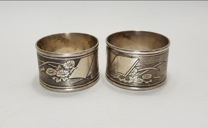 BİR ÇİFT GÜMÜŞ KAPLAMA PEÇETELİK 