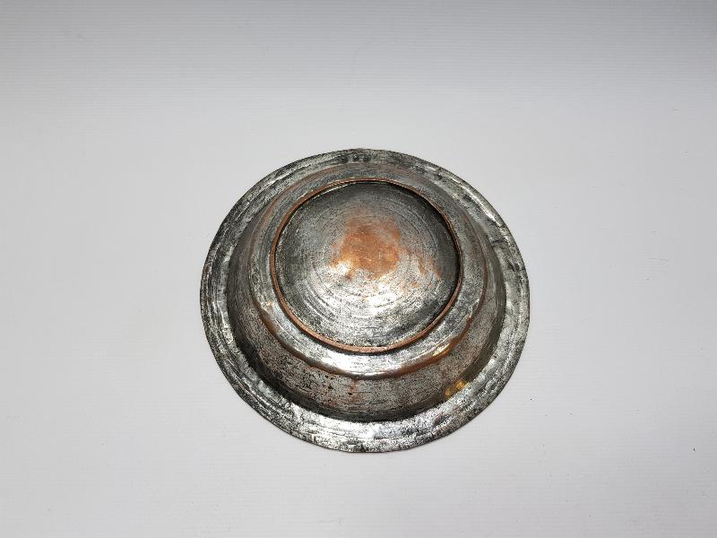 ERMENİCE VE OSMANLICA YAZILI BAKIR TABAK 