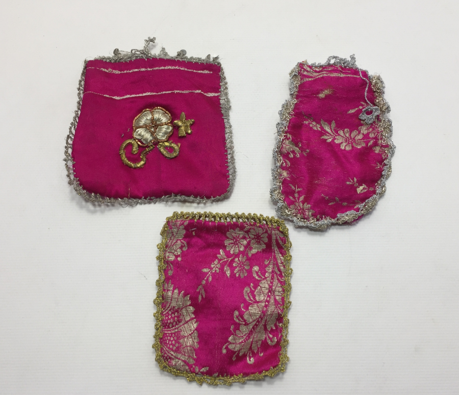 OSMANLI DÖNEMİ 3 ADET ELMASİYE KESE