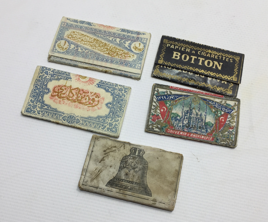 OSMANLI DÖNEMİ 5 ADET SİGARA KAĞIDI