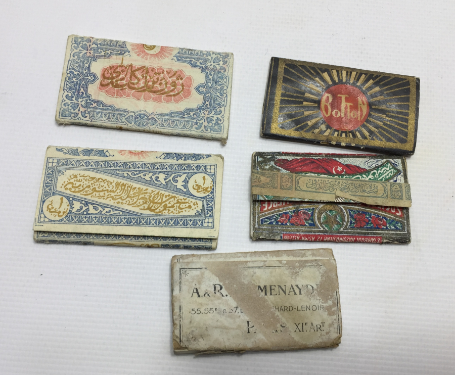 OSMANLI DÖNEMİ 5 ADET SİGARA KAĞIDI