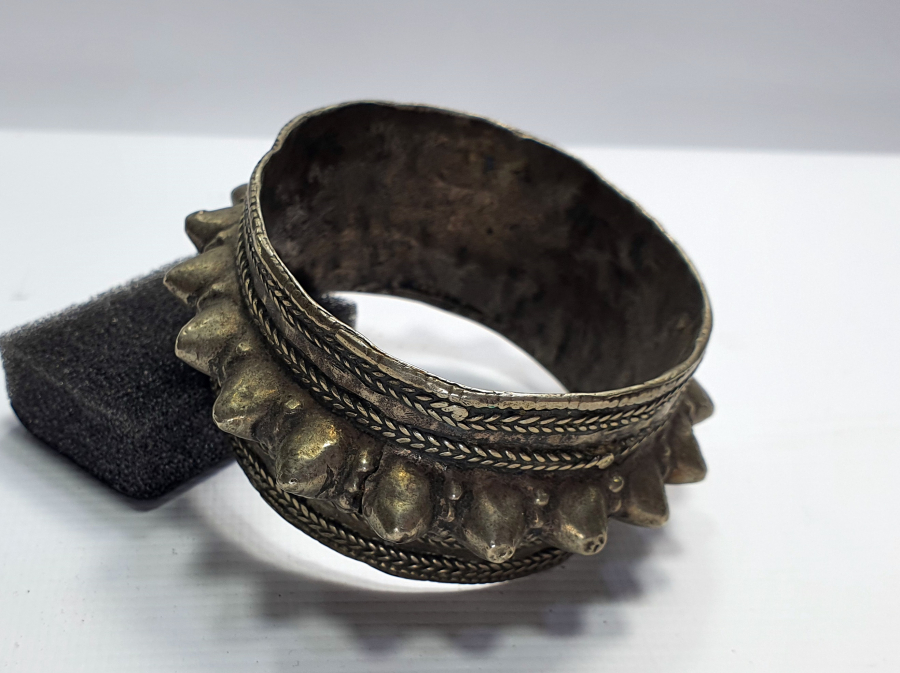 OSMANLI DÖNEMİ BÜYÜK BOY ÇOK NADİR ERMENİ İŞİ ÇİVİLİ BİLEZİK