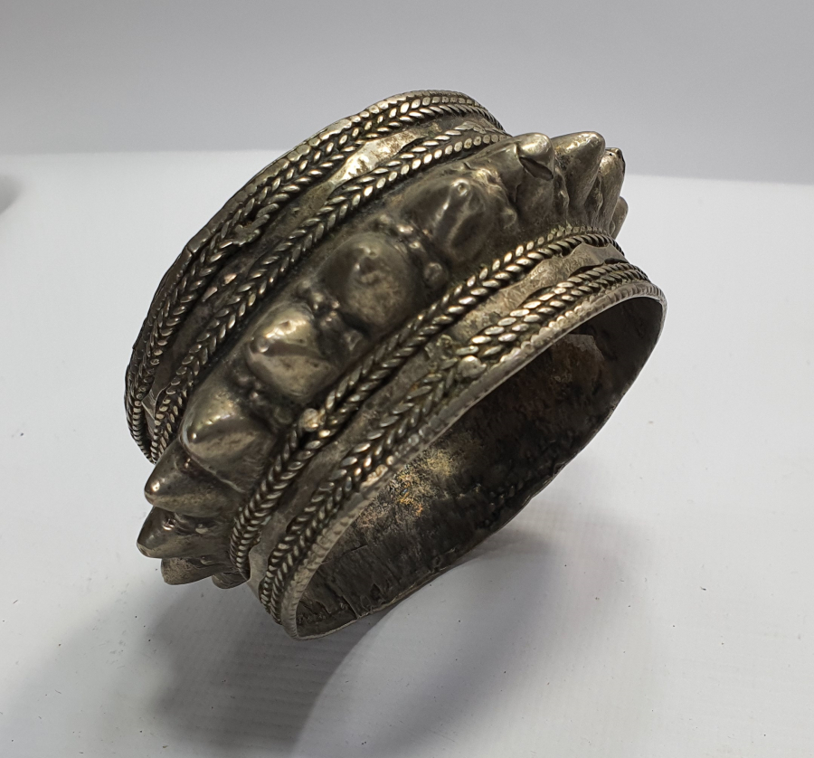 OSMANLI DÖNEMİ BÜYÜK BOY ÇOK NADİR ERMENİ İŞİ ÇİVİLİ BİLEZİK