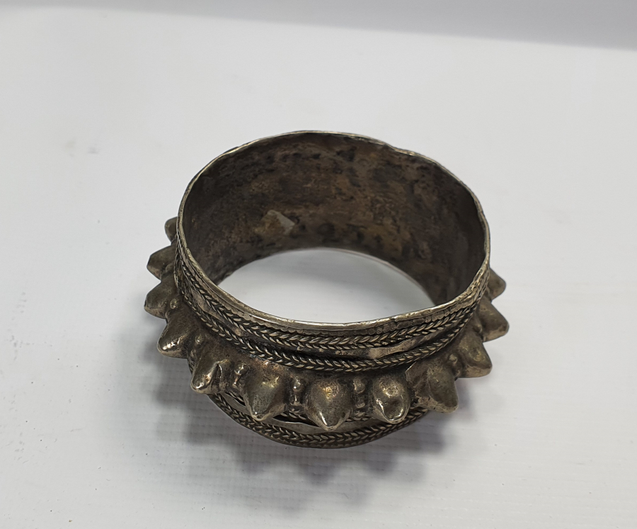 OSMANLI DÖNEMİ BÜYÜK BOY ÇOK NADİR ERMENİ İŞİ ÇİVİLİ BİLEZİK