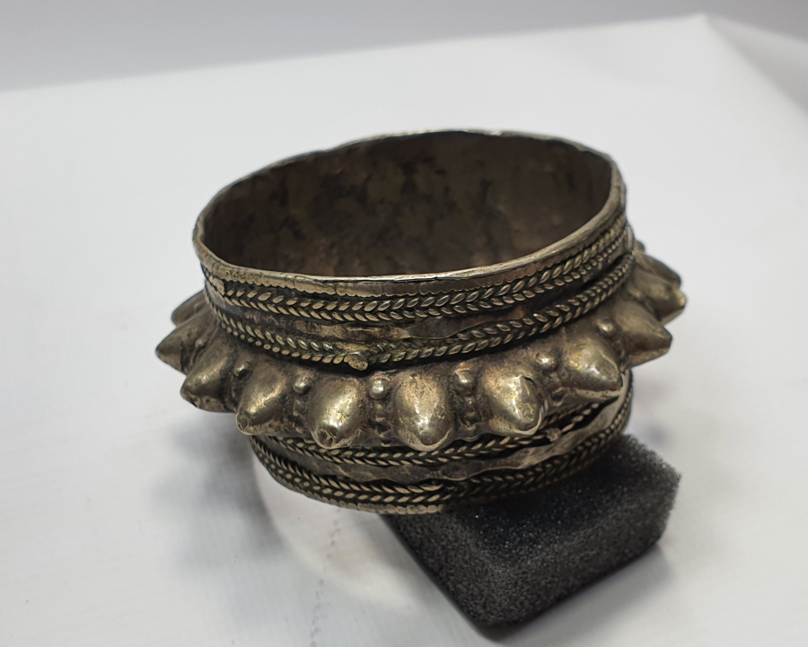 OSMANLI DÖNEMİ BÜYÜK BOY ÇOK NADİR ERMENİ İŞİ ÇİVİLİ BİLEZİK