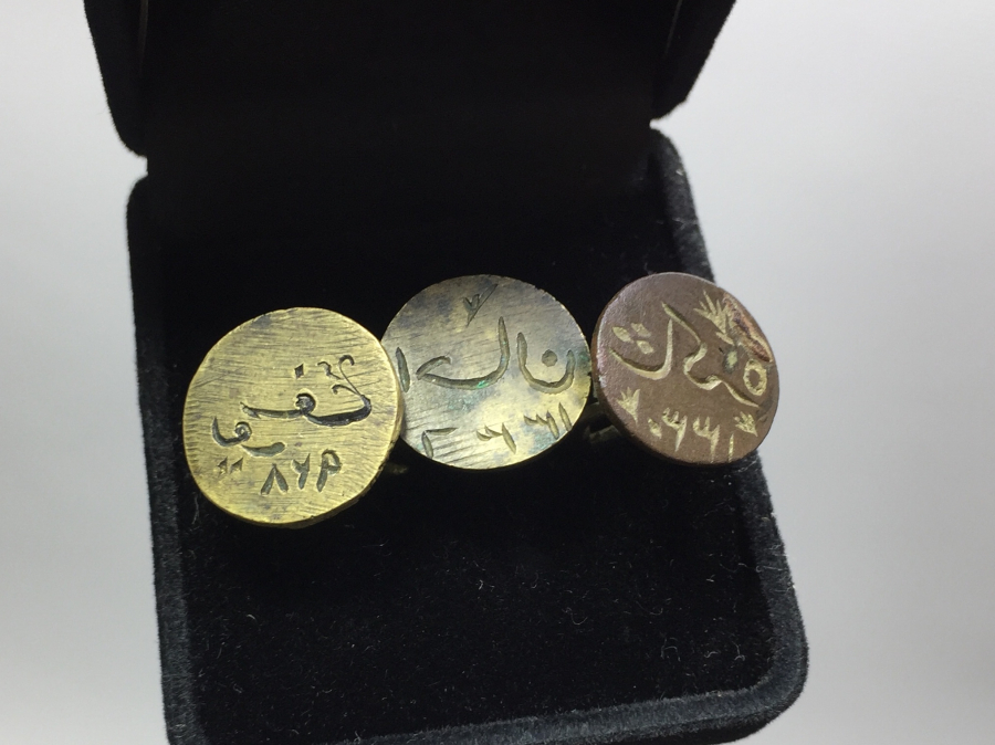 OSMANLI DÖNEMİ EL KAZIMA 3 ADET ŞAHIS MÜHRÜ