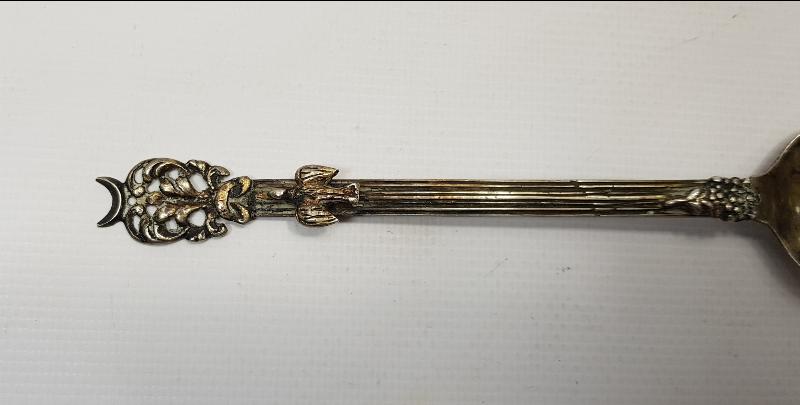 OSMANLI DÖNEMİ SARAY İŞİ GÜMÜŞ KUŞLU KAŞIK 