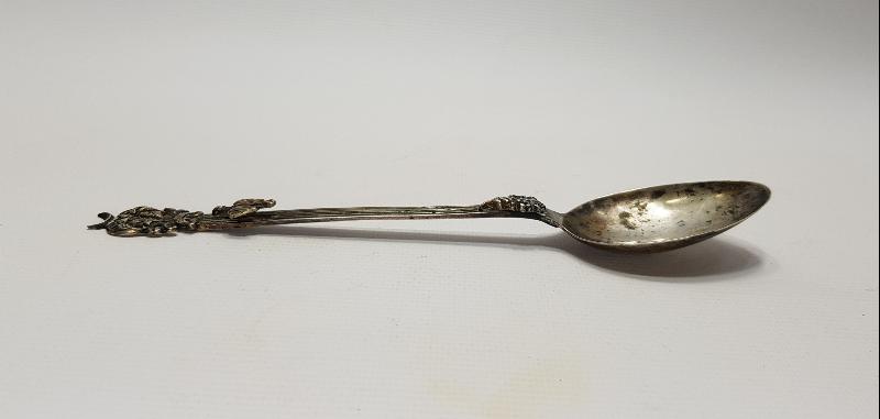 OSMANLI DÖNEMİ SARAY İŞİ GÜMÜŞ KUŞLU KAŞIK 