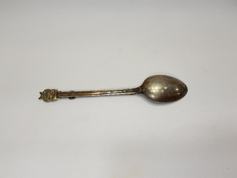 OSMANLI DÖNEMİ SARAY İŞİ GÜMÜŞ KUŞLU KAŞIK 