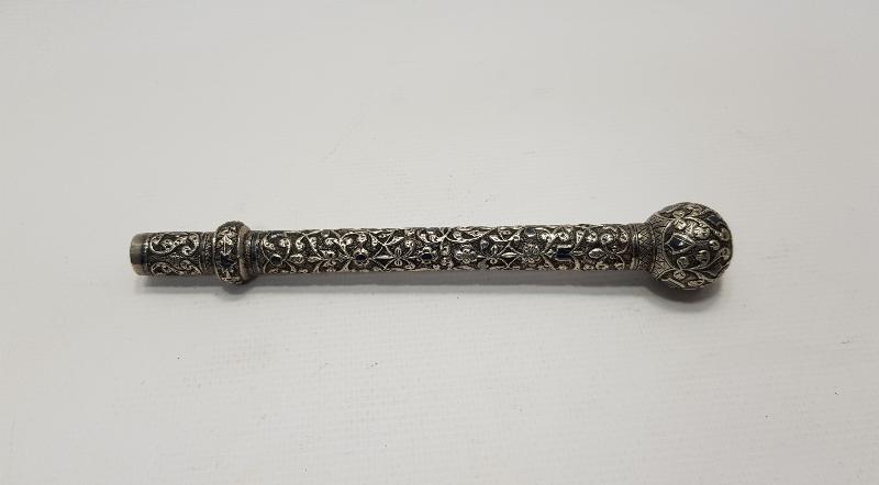 OSMANLI DÖNEMİ SAVATLI GÜMÜŞ KIRBAÇ SAPI 