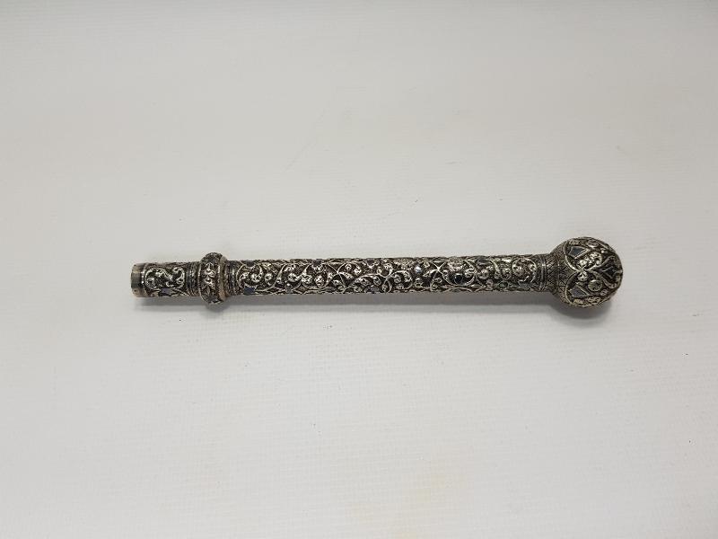 OSMANLI DÖNEMİ SAVATLI GÜMÜŞ KIRBAÇ SAPI 