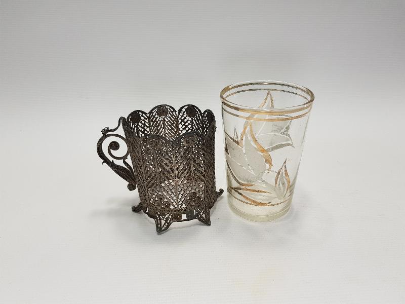 TELKARİ GÜMÜŞ ISTAKA VE BARDAĞI