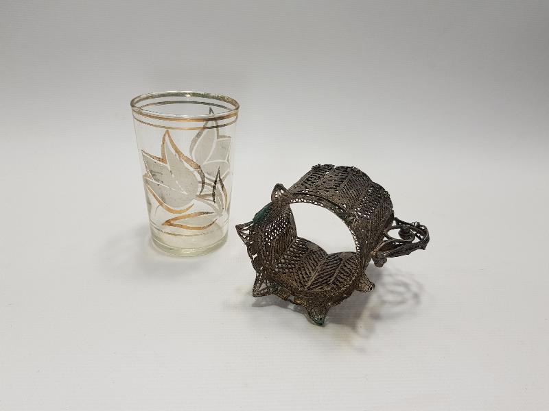 TELKARİ GÜMÜŞ ISTAKA VE BARDAĞI