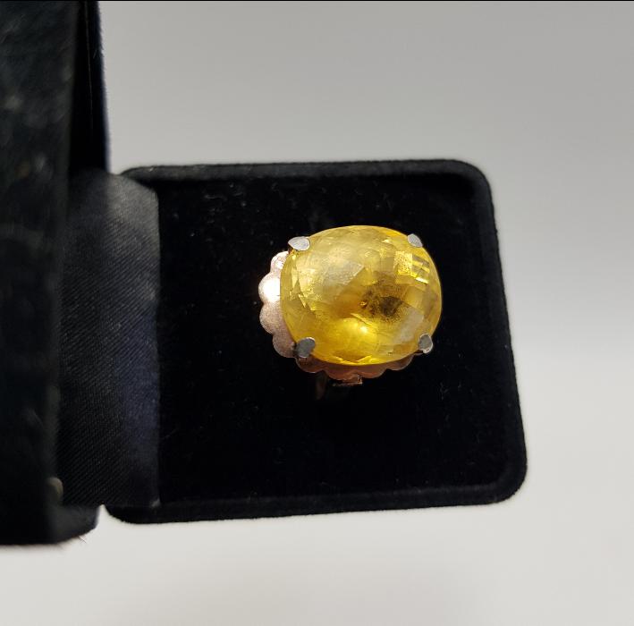 SİTRİN TAŞLI ALTIN YÜZÜK 