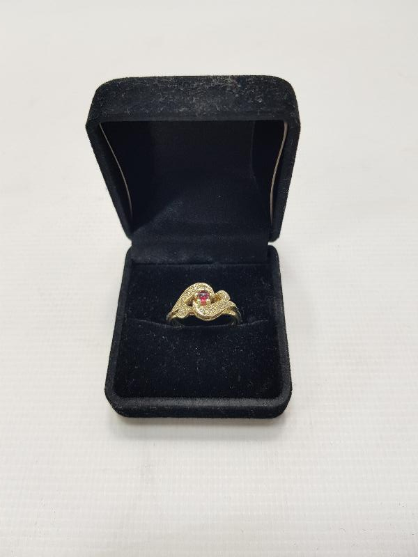 YAKUT TAŞLI PIRLANTA YÜZÜK