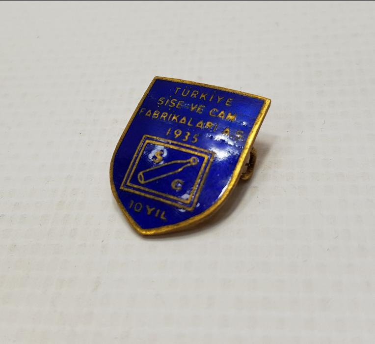 1935 TÜRKİYE ŞİŞE VE CAM FABRİKALARI A.Ş. 10. YIL ROZETİ
