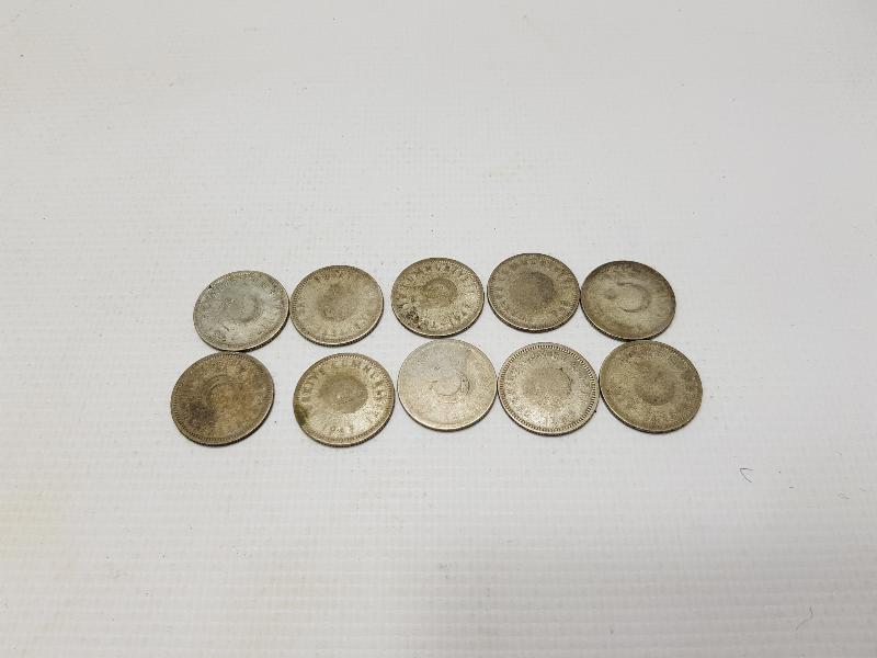 1947-1948 YILLARI 10 ADET GÜMÜŞ 50 KURUŞ PARA