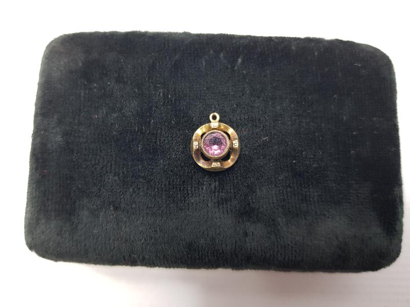 AMETİST TAŞLI ALTIN KOLYE UCU 