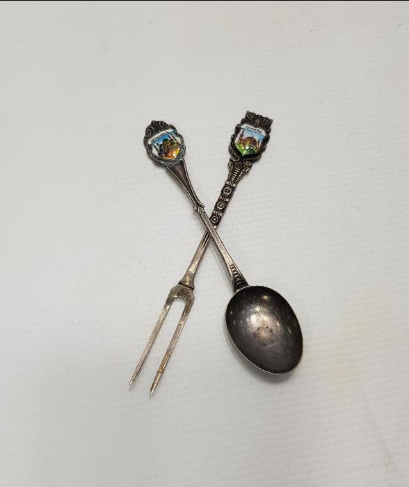 İSTANBUL TEMALI MİNELİ GÜMÜŞ KAŞIK ÇATAL 