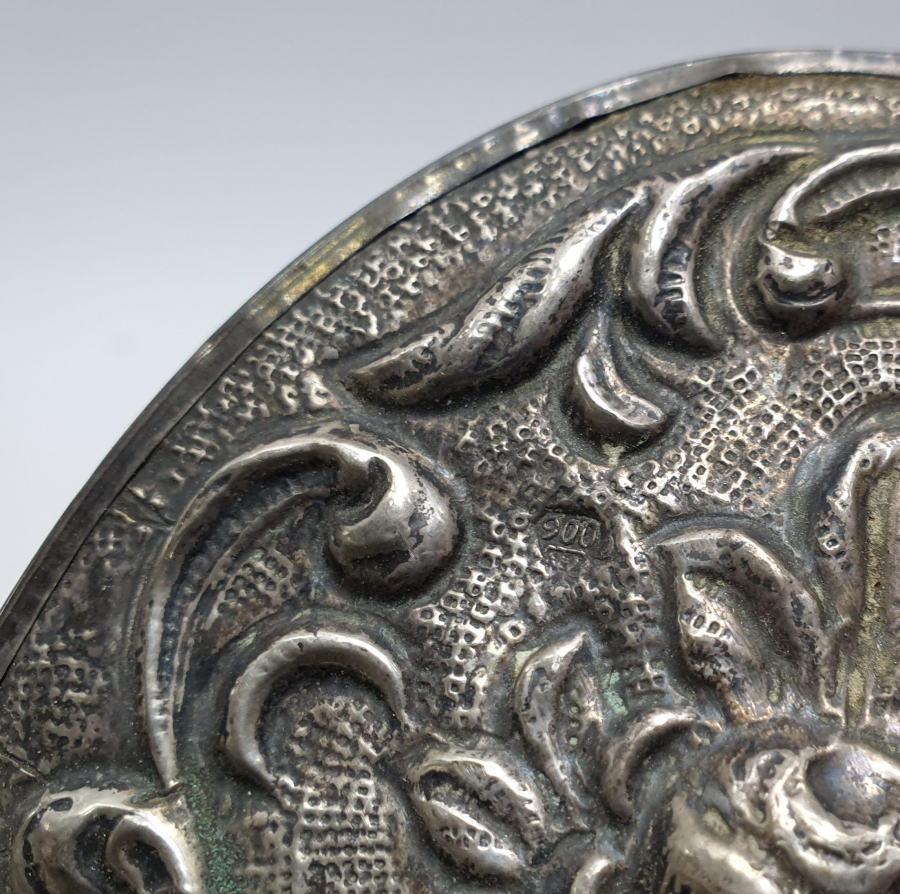 AYNASI TAŞ AYNA ANTİKA GÜMÜŞ EL AYNASI