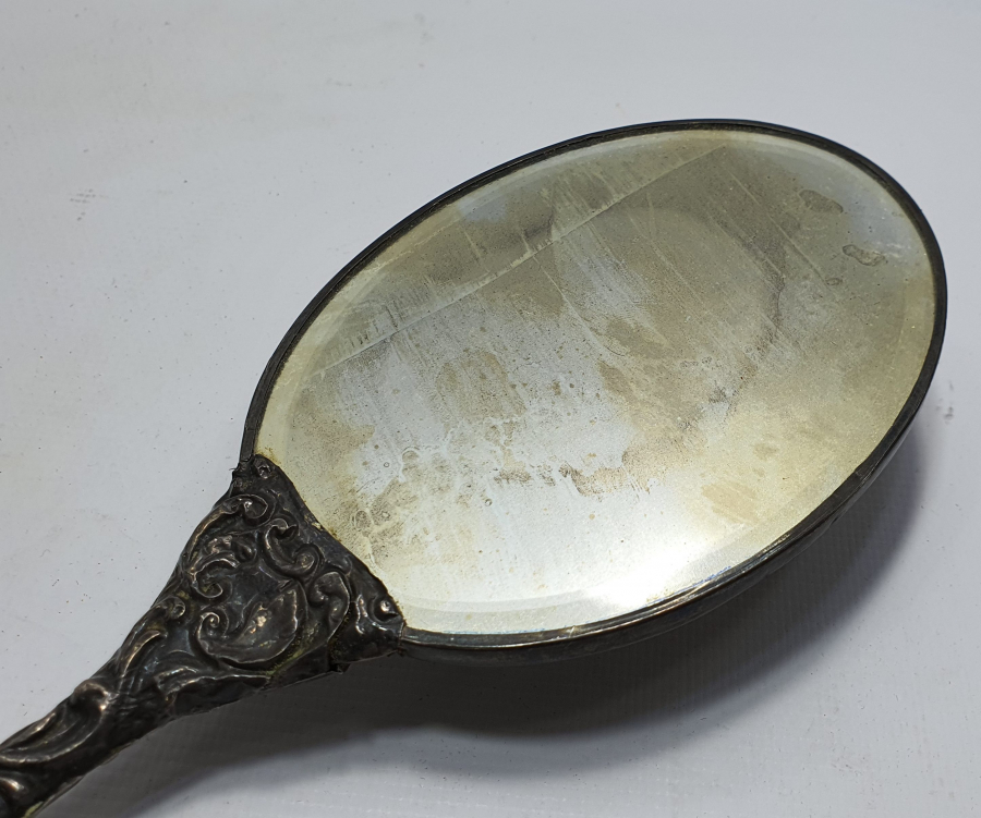 AYNASI TAŞ AYNA ANTİKA GÜMÜŞ EL AYNASI