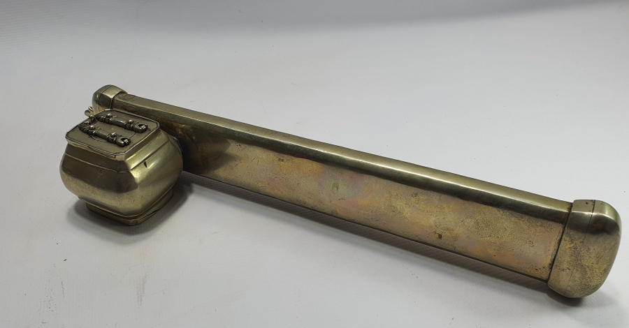 OSMANLI DÖNEMİ DÜŞÜK AYAR GÜMÜŞTEN MAMUL ÇİFT USTA DAMGALI DİVİTLİK