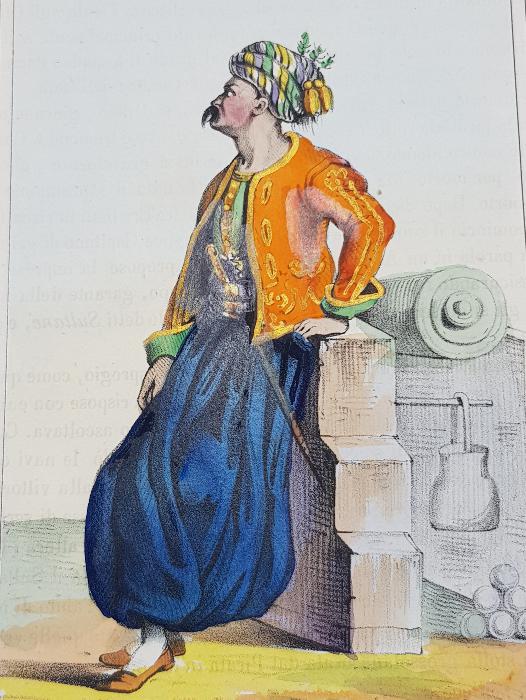 OSMANLI DÖNEMİ EL BOYAMA MARINO GRAVÜRÜ