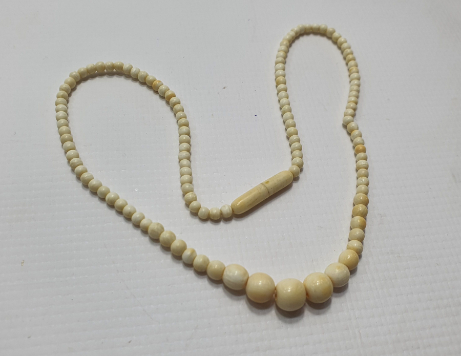 OSMANLI DÖNEMİ FİL DİŞİNDEN MAMUL DAMLA MODEL KOLYE