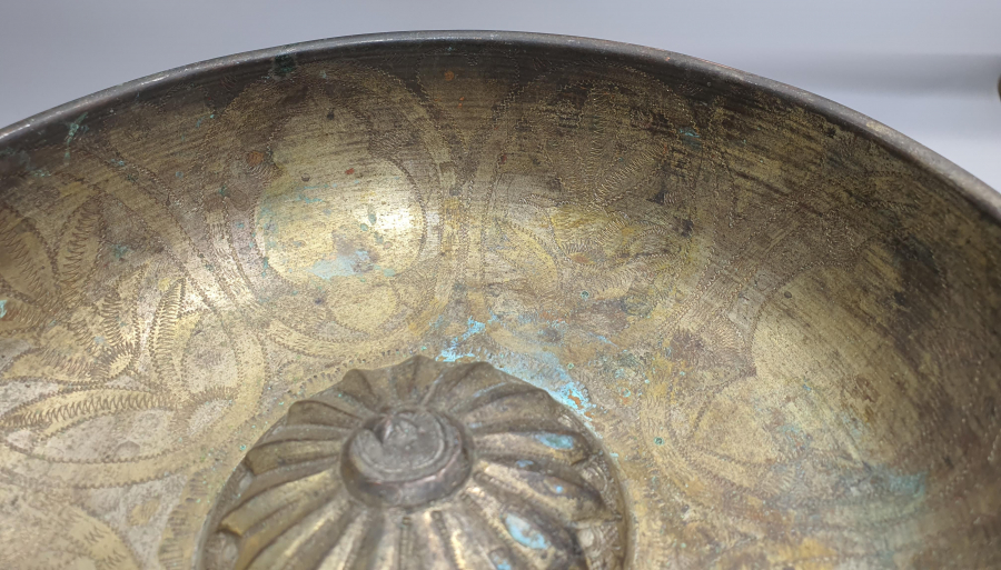 OSMANLI DÖNEMİ ORTASI ŞEMSE ÜSTÜNE AY YILDIZLI TAMAMI İŞLEMELİ ESERİ İSTANBUL HAMAM TASI