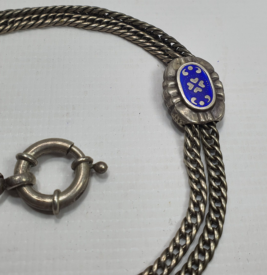 OSMANLI DÖNEMİ SÜRGÜSÜ MİNELİ İPEK ZİNCİRLİ GÜMÜŞ CEP SAATİ KÖSTEĞİ