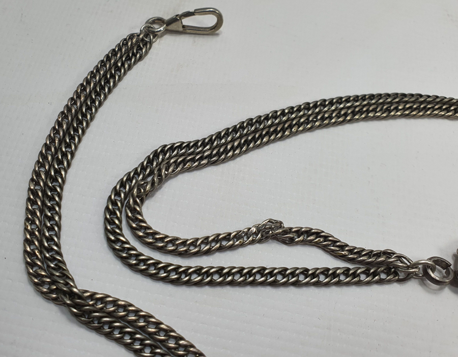 OSMANLI DÖNEMİ SÜRGÜSÜ MİNELİ İPEK ZİNCİRLİ GÜMÜŞ CEP SAATİ KÖSTEĞİ