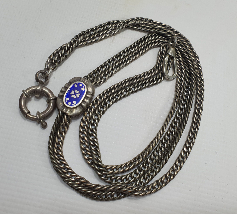 OSMANLI DÖNEMİ SÜRGÜSÜ MİNELİ İPEK ZİNCİRLİ GÜMÜŞ CEP SAATİ KÖSTEĞİ