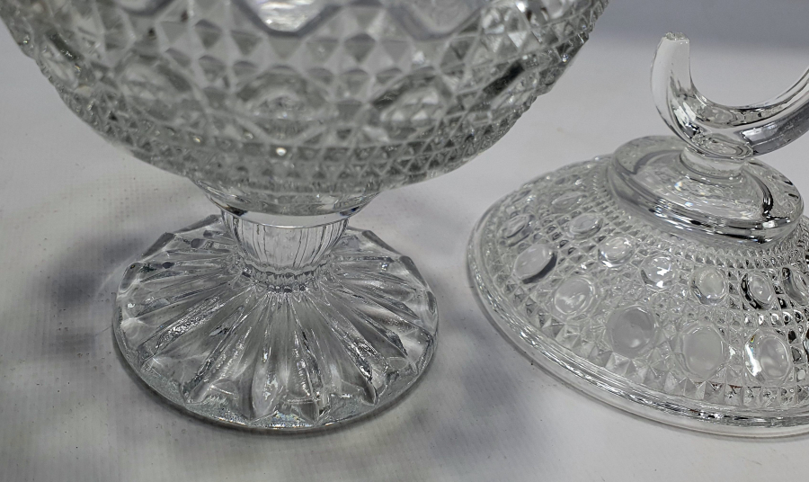 OSMANLI DÖNEMİ ÜZERİ HİLALLİ KRİSTAL KESME BONBONİER - HURMALIK