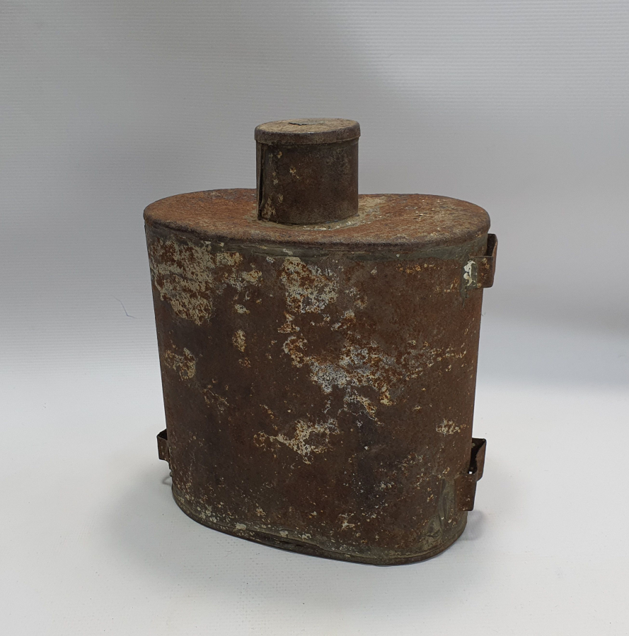 OSMANLI DÖNEMİ ÜZERİNDE LİVAİ ASKERİ YAZILI NADİR ASKERİ MATARA