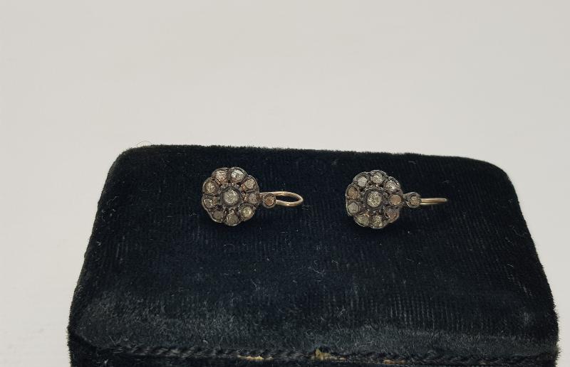 OSMANLI DÖNEMİ NADİR FORMDA ELMAS KÜPE 