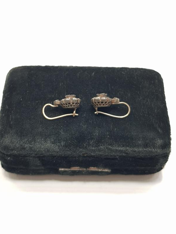 OSMANLI DÖNEMİ NADİR FORMDA ELMAS KÜPE 