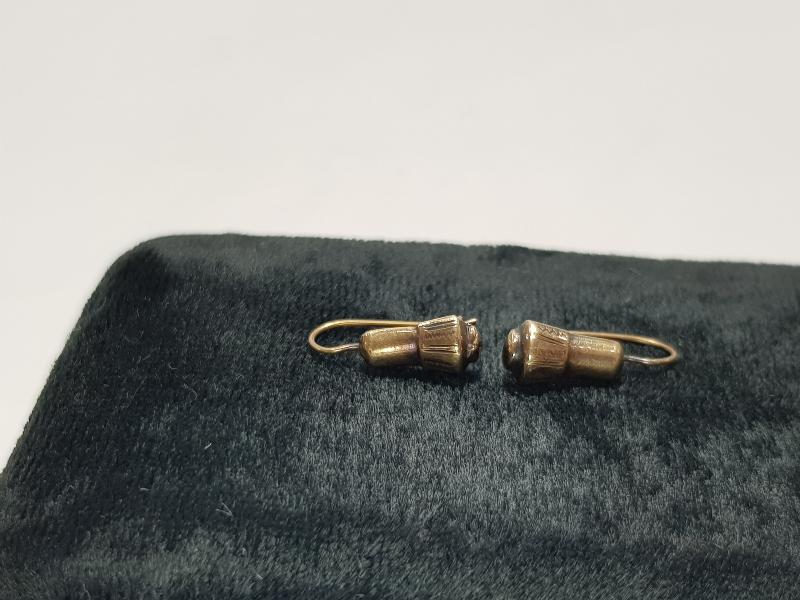 OSMANLI DÖNEMİ TEKKE İŞİ SİKKE FORMLU ALTIN KÜPELER