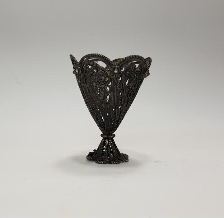 OSMANLI DÖNEMİ TELKARİ GÜMÜŞ FİNCAN ZARFI 