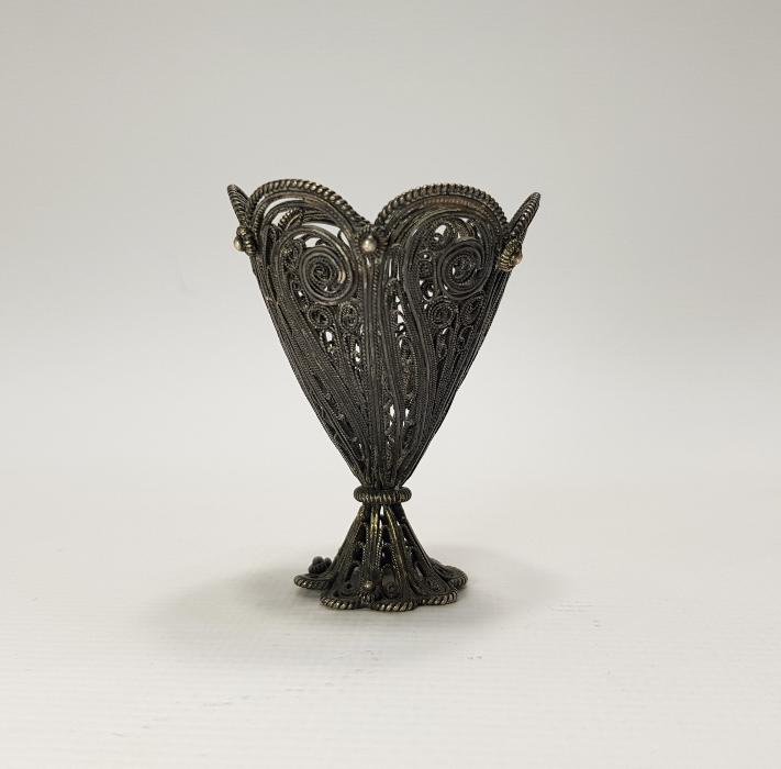 OSMANLI DÖNEMİ TELKARİ GÜMÜŞ FİNCAN ZARFI 