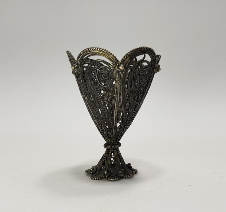 OSMANLI DÖNEMİ TELKARİ GÜMÜŞ FİNCAN ZARFI 